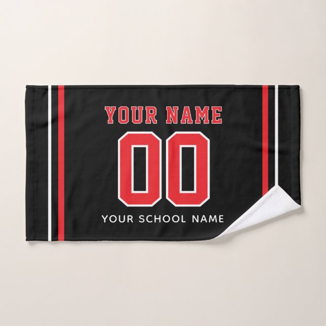 Número y nombre de jersey personalizado de sóftbol (Toalla de mano)