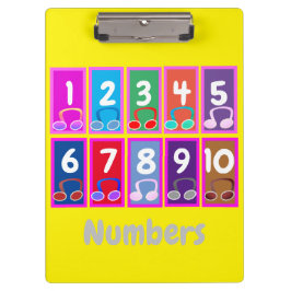 Números 1 a 10 Portapapeles de Matemáticas Inicial