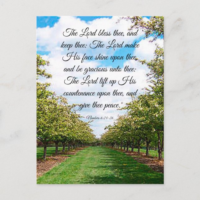 Números 6:24-26 postal (Anverso)