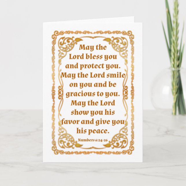 Números 6:24-26 Tarjeta (Anverso)
