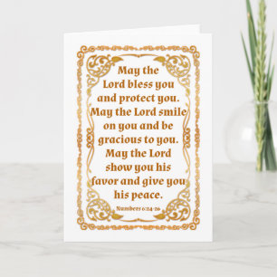 Números 6:24-26 Tarjeta