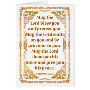 Números 6:24-26 Tarjeta versátil de la Biblia