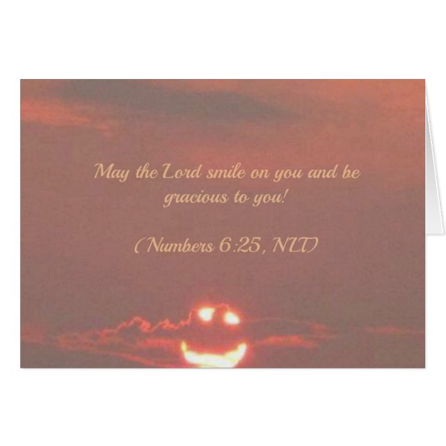 Números 6:25 Tarjeta Pal secreta de bendición/Moti (Anverso (Horizontal))