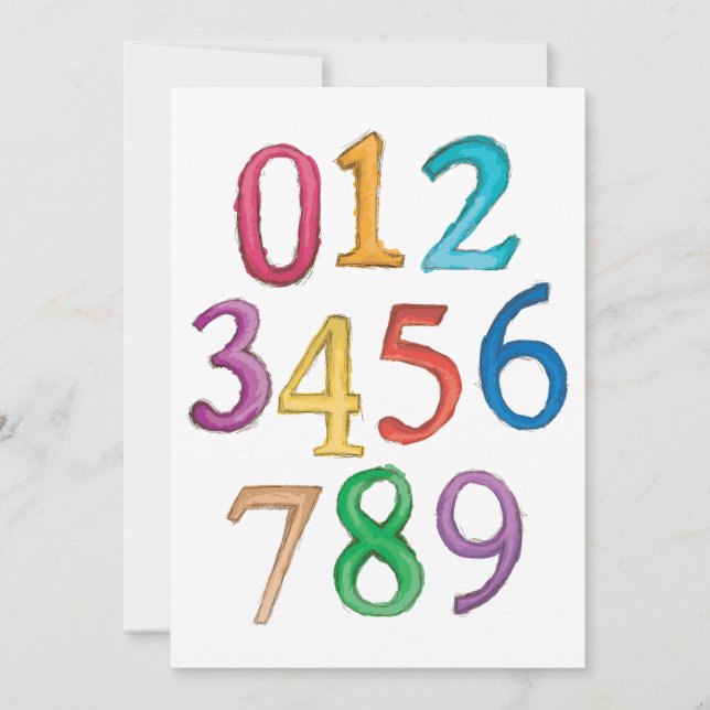 Números A Nueve Invitaciones (Anverso)