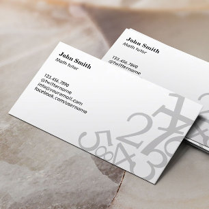 Números aleatorios Tarjetas de visita Math Tutor
