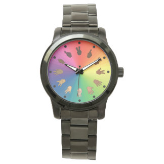 Números ASL Reloj de rueda de color (segmentos de