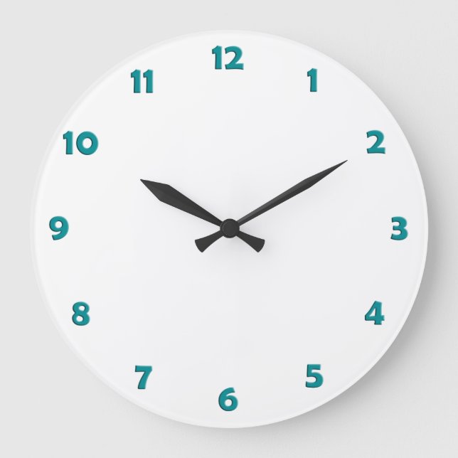 Números de la cara de reloj - verde oceánico (Anverso)