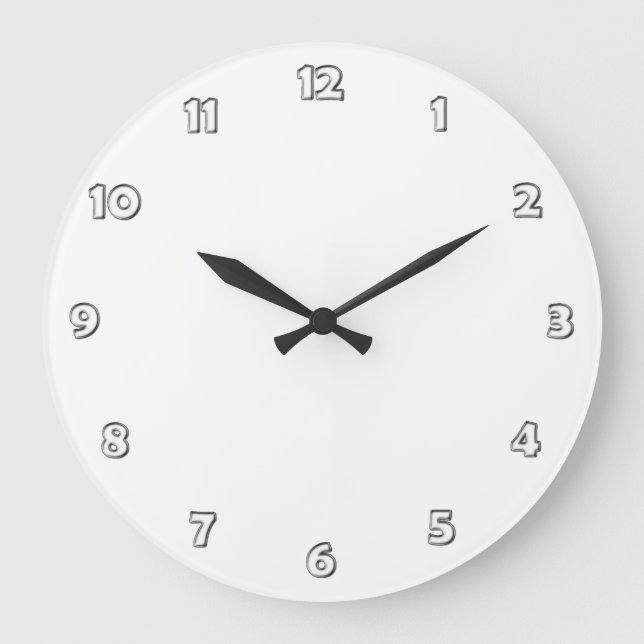 Números de la cara del reloj - gris blanco (Anverso)