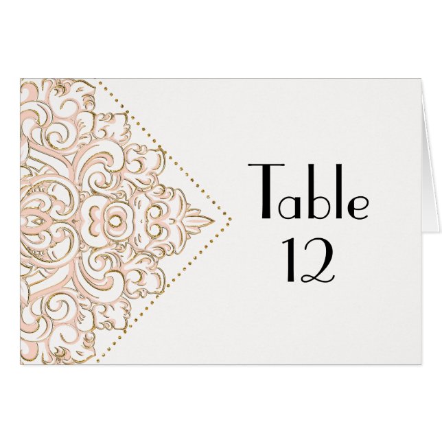 Números de la mesa Hermoso elegante y moderno (Anverso (Horizontal))