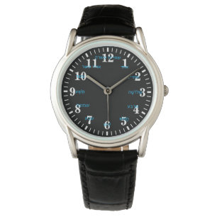 Números de letras hebreas Reloj de reloj redondo