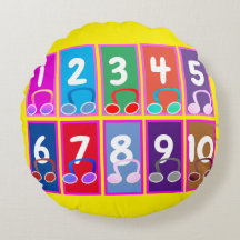 Números de matemáticas tempranas 1 a 10 Cojines re