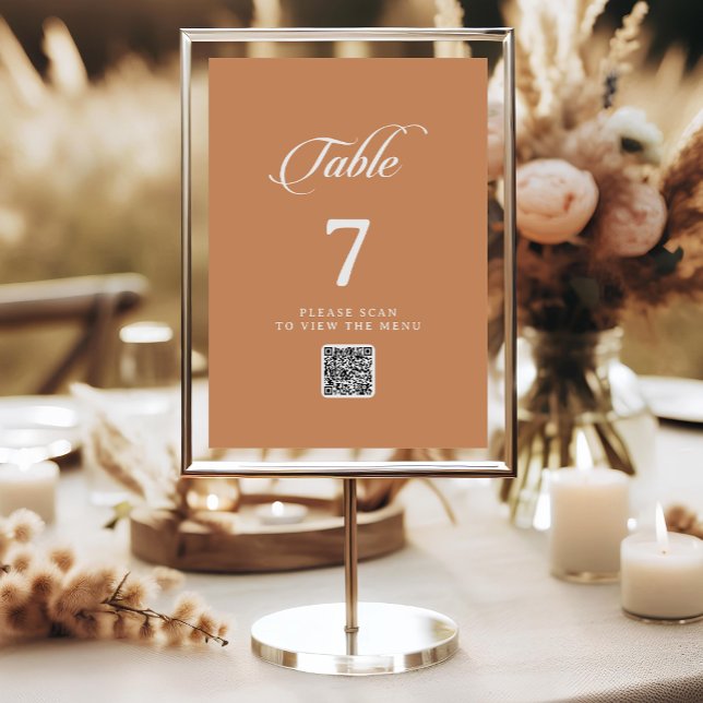 Números de mesa con código QR y caligrafía de terr (Subido por el creador)