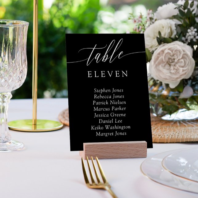 Números de mesa con nombres de invitados en caligr (Subido por el creador)