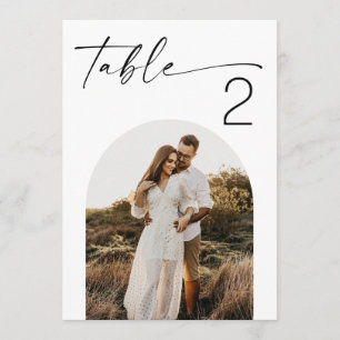 Números de Mesa de Arco de Foto de Boda Moderna Mi