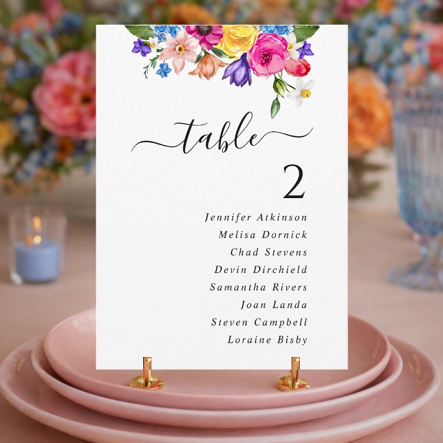 Números de mesa de asientos de boda florales en ac (Subido por el creador)