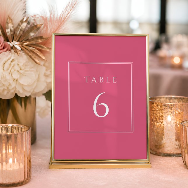 Números de mesa de Bat Mitzvah rosa caliente (Subido por el creador)