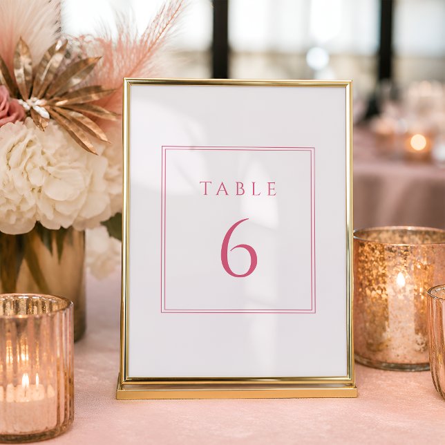 Números de mesa de Bat Mitzvah rosa intenso y rosa (Subido por el creador)