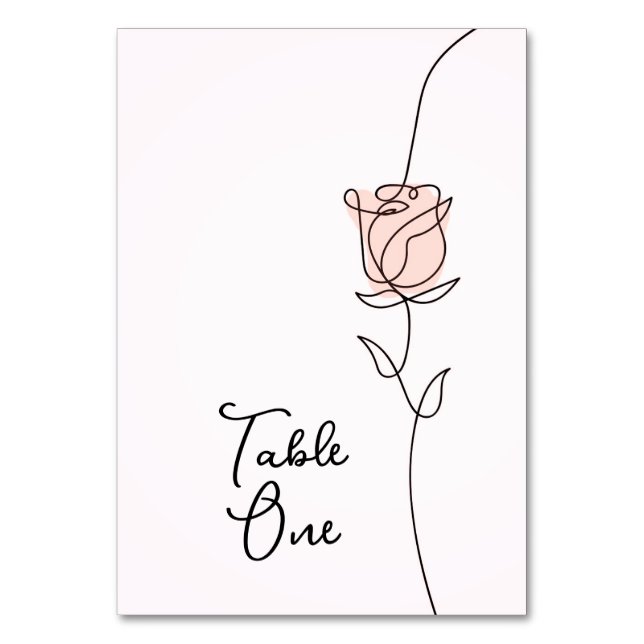 Números de mesa de boda (Anverso)