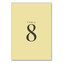 Números de mesa de boda amarillos de Isla Cítrica