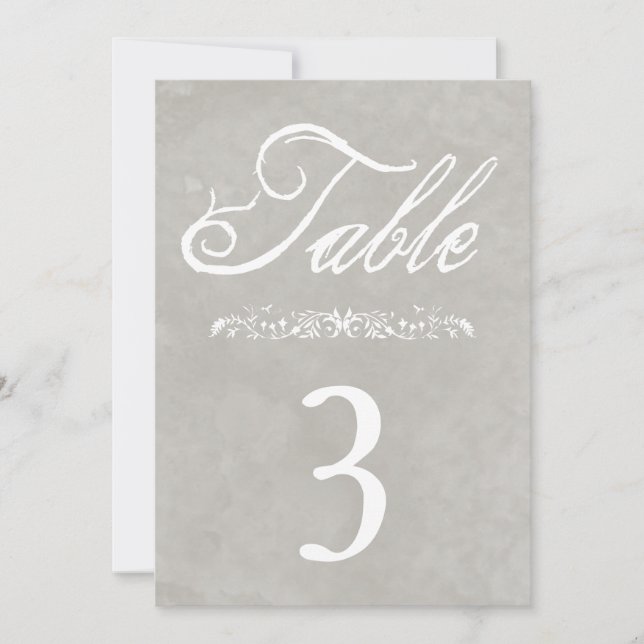 Números de mesa de boda con acuarela (Anverso)