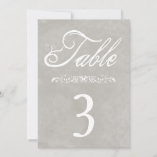 Números de mesa de boda con acuarela