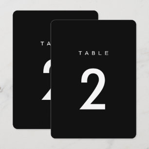 Números de mesa de boda con caligrafía de llamada 