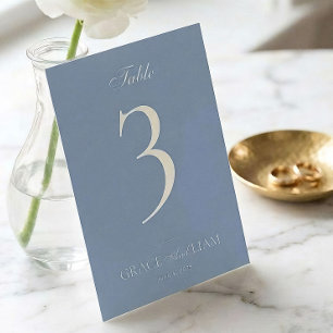 Números de mesa de boda con elegancia de borde mod