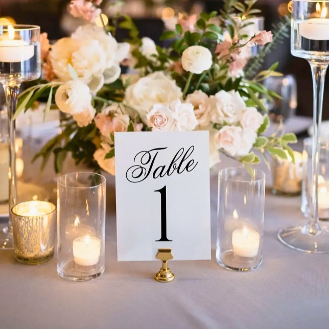Números de mesa de boda con letra minimalista (Subido por el creador)
