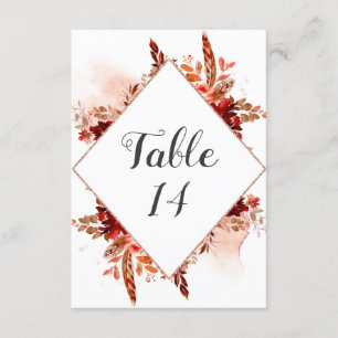 Números de Mesa de Boda con Marco Floral de Bellez