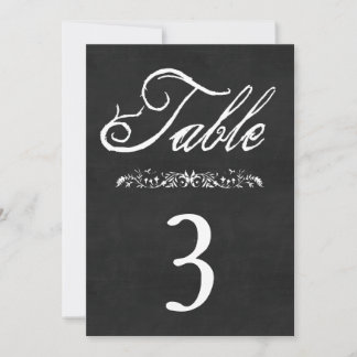 Números de mesa de boda en pizarra