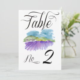 Números de mesa de boda en viñedo toscano