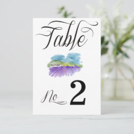 Números de mesa de boda en viñedo toscano