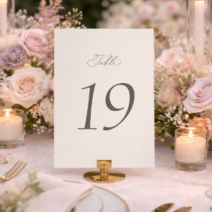 Números de mesa de boda minimalistas elegantes 1–1