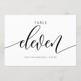 Números de mesa de boda modernos caligrafía - 11