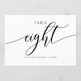 Números de mesa de boda modernos caligrafía - 8