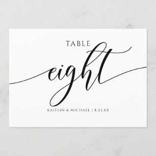 Números de mesa de boda modernos caligrafía - 8