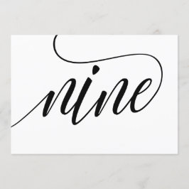 Números de mesa de boda - Tipografía de lujo - Neg