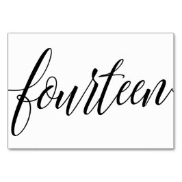 Números de mesa de boda - Tipografía de lujo - Neg
