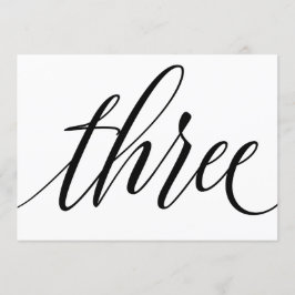 Números de mesa de boda - Tipografía de lujo - Neg