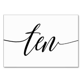 Números de mesa de boda - Tipografía de lujo (negr