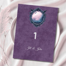 Números de mesa de boda vintage academia espejo