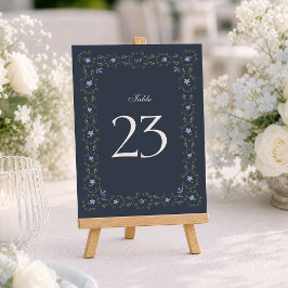 Números de mesa de folk azul polvoriento 1–29