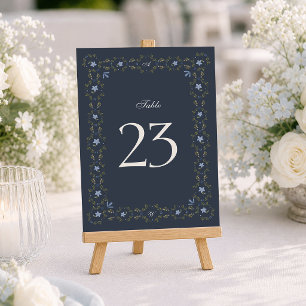 Números de mesa de folk azul polvoriento 1–29