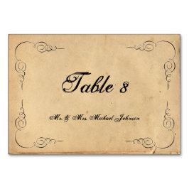 Números de mesa de invitados en papel marrón Grung