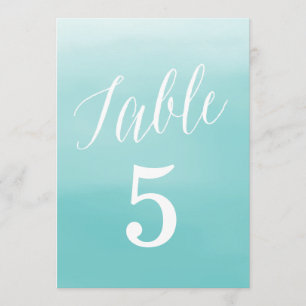 Números de mesa de orilla del mar