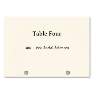 Números de mesa del catálogo de tarjetas del siste