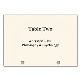 Números de mesa del catálogo de tarjetas del siste
