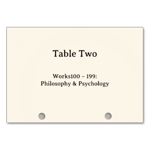 Números de mesa del catálogo de tarjetas del siste