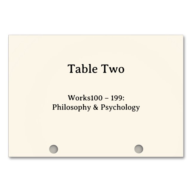 Números de mesa del catálogo de tarjetas del siste (Anverso)