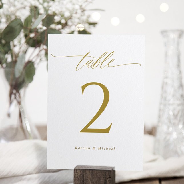 Números de mesa dobles elegantes modernos de boda  (Subido por el creador)